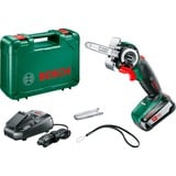 Bosch AdvancedCut 18 7000 tr/min Noir, Vert, Rouge, Argent, Scie à chaîne Vert/Noir, 7000 tr/min, 6,5 cm, 7000 m/s, Noir, Vert, Rouge, Argent, Batterie, 2,5 Ah