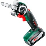 Bosch AdvancedCut 18 7000 tr/min Noir, Vert, Rouge, Argent, Scie à chaîne Vert/Noir, 7000 tr/min, 6,5 cm, 7000 m/s, Noir, Vert, Rouge, Argent, Batterie, 2,5 Ah