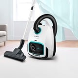 Bosch BGL6LHYG Aspirateur 4 L Aspirateur réservoir cylindrique Sec 600 W Sac à poussière Blanc, 600 W, Aspirateur réservoir cylindrique, Sec, Sac à poussière, 4 L, Filtre allergène