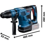Bosch GBH 18V-36 C Professional 500 tr/min SDS Max 6,1 kg Noir, Bleu, Marteau piqueur Bleu/Noir, Perceuse à poignée pistolet, SDS Max, Sans brosse, Noir, Bleu, 500 tr/min, 3,5 cm