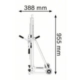 Bosch GCR 350 Professional Support de forage Bleu, Support de forage, 58 cm, Bleu, Argent, 95,5 cm, 12,6 kg