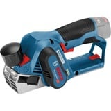 Bosch GHO 12V-20 Professional Noir, Bleu, Rouge 14500 tr/min, Rabot électrique Bleu/Noir, Noir, Bleu, Rouge, 14500 tr/min, 5,6 cm, 1,7 cm, 2,5 m/s², Batterie