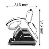 Bosch GNF 35 CA 15 cm 9300 tr/min 1400 W, Fraiseuse de rainure Bleu, Surcharge, Noir, Bleu, 15 cm, 9300 tr/min, 3,5 cm, 3 mm