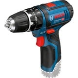 Bosch GSB 10,8-2-LI Professional Sans clé Noir, Bleu, Rouge, Perceuse à percussion Bleu/Noir, 8-2-LI Professional, Perceuse à poignée pistolet, Sans clé, Noir, Bleu, Rouge, 1 cm, 1,9 cm, 1 cm