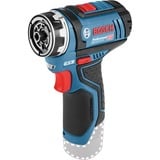 Bosch GSR 12V-15 FC Professional Sans clé 600 g Noir, Bleu, Tournevis Bleu/Noir, Perceuse à poignée pistolet, Sans clé, Noir, Bleu, 1 cm, 3 cm, 1 cm