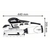 Bosch GSS 280 AVE Professional Ponceuse orbitale 11000 tr/min 22000 OPM, Ponceuse vibrante Bleu, Ponceuse orbitale, Bride/Velcro, 11000 tr/min, 16000 OPM, 22000 OPM, 2,4 mm