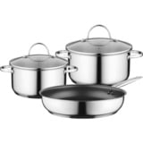 Bosch HEZ9SE030 lot de casseroles 5 pièce(s), Ensemble de pot Acier inoxydable, Acier inoxydable, Acier inoxydable, Acier inoxydable, Acier inoxydable, Verre, Belgique