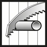 Bosch Lames de scie sabre S 1122 BF Flexible for Metal, Lame de scie Lame de scie à guichet, Tuyau, Profil, Feuille de métal (épais), Bimétal, 2 mm, 0,9 mm, 22,5 cm