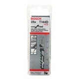 Bosch Lames de scie sauteuse T 144 D Speed for Wood, Lame de scie Panneau aggloméré, Fibre de bois, Bois, Contreplaqué à base de bois, 4 mm, 5,2 mm