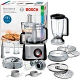 Bosch MC812M865 robot de cuisine 1250 W 3,9 L Noir, Acier inoxydable Noir/acier inoxydable brossé, 3,9 L, Noir, Acier inoxydable, Rotatif, Batteur, Blender, Hacher, Découpe, Mélange, Purée, CE, EAC, VDE, Plastique