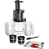 Bosch MESM500W Slow Juicer VitaExtract, Centrifugeuse Blanc/Noir