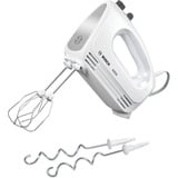 Bosch MFQ24200 mixeur Batteur à main 400 W Acier brossé, Blanc, Mélangeur à main Blanc/en acier inoxydable, Batteur à main, Acier brossé, Blanc, Batteur, Pétrisseur, Mélange, Mélange, Boutons, Foie, Métal, Plastique, 400 W