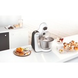 Bosch MUM50E32DE robot de cuisine 3,9 L Argent 800 W Blanc, 3,9 L, Argent, Boutons, 1,25 L, 1,1 m, 1,25 g