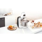 Bosch MUM50E32DE robot de cuisine 800 W 3,9 L Argent Blanc, 3,9 L, Argent, Boutons, 1,25 L, 1,1 m, 1,25 g