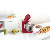 Bosch MUM58720 robot de cuisine 1000 W 3,9 L Gris, Rouge, Acier inoxydable Rouge/Argent, 3,9 L, Gris, Rouge, Acier inoxydable, 1,1 m, 220 - 240 V, 50 - 60 Hz, Acier inoxydable