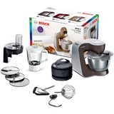 Bosch MUM58A20 robot de cuisine 1000 W 3,9 L Anthracite, Argent Acier inoxydable/Marron, 3,9 L, Anthracite, Argent, 3 disques, Acier inoxydable, Plastique, Acier inoxydable, 1000 W