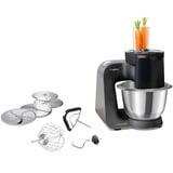 Bosch MUM59N26DE robot de cuisine 1000 W 3,9 L Acier inoxydable Noir/en acier inoxydable, 3,9 L, Acier inoxydable, Boutons, 4 disques, Acier inoxydable, 1000 W