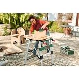 Bosch PWB 600 Établi pour le travail du bois Vert, Établi pour le travail du bois, Aluminium, Bambou, Bois, Noir, Vert, Métallique, 680 mm, 552,6 mm, 834 mm