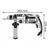 Bosch Perceuse à percussion GSB 21-2 RCT Professional Bleu/Noir, Perceuse à poignée pistolet, Sans clé, 1,3 cm, 3000 tr/min, 4 cm, 1,6 cm
