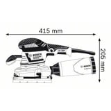 Bosch Ponceuse vibrante GSS 230 AVE Professional Bleu, Ponceuse orbitale, Bride/Velcro, 11000 tr/min, 16000 OPM, 22000 OPM, 2,4 mm