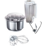 Bosch Robot ménager 1000 W, Robot de cuisine Blanc/Argent, MUM6N21