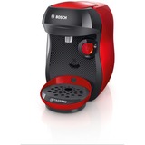 Bosch TAS1003 machine à café Entièrement automatique Cafetière à dosette 0,7 L, Machine à capsule Noir/Rouge, Cafetière à dosette, 0,7 L, Capsule de café, 1400 W, Noir, Rouge