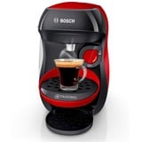 Bosch TAS1003 machine à café Entièrement automatique Cafetière à dosette 0,7 L, Machine à capsule Noir/Rouge, Cafetière à dosette, 0,7 L, Capsule de café, 1400 W, Noir, Rouge