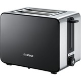 Bosch TAT7203, Grille-pain Noir/Argent