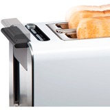 Bosch TAT8611, Grille-pain Acier inoxydable/Blanc, Vente au détail