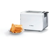 Bosch TAT8611, Grille-pain Acier inoxydable/Blanc, Vente au détail