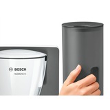 Bosch TKA6A041 machine à café Machine à café filtre, Machine à filtre Blanc/gris, Machine à café filtre, Café moulu, 1200 W, Gris, Blanc