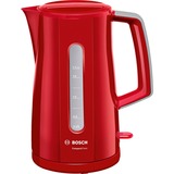 Bosch TWK3A014 bouilloire 1,7 L 2400 W Rouge Rouge, 1,7 L, 2400 W, Rouge, Plastique, Acier inoxydable, Indicateur de niveau d'eau, Sans fil