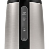 Bosch TWK3P420 bouilloire 1,7 L 2400 W Noir, Acier inoxydable Acier inoxydable/Noir, 1,7 L, 2400 W, Noir, Acier inoxydable, Acier inoxydable, Indicateur de niveau d'eau, Arrêt de sécurité en cas de surchauffe