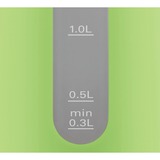 Bosch TWK7506 bouilloire 1,7 L 2200 W Noir, Vert Vert clair/Anthracite, 1,7 L, 2200 W, Noir, Vert, Indicateur de niveau d'eau, Arrêt de sécurité en cas de surchauffe, Sans fil