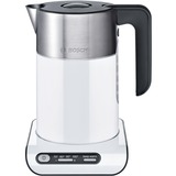 Bosch TWK8611P bouilloire 1,5 L 2400 W Anthracite, Acier inoxydable, Blanc Blanc/Anthracite, 1,5 L, 2400 W, Anthracite, Acier inoxydable, Blanc, Plastique, Acier inoxydable, Thermostat réglable, Indicateur de niveau d'eau