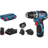 Bosch Visseuse GSR 12V-35 FC Professional, Perceuse/visseuse bleu/Noir, L-BOXX, 2x Li-ion accu (3,0 Ah), FlexiClick