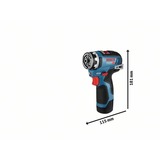 Bosch Visseuse GSR 12V-35 FC Professional, Perceuse/visseuse Bleu/Noir, L-BOXX, 2x Li-ion accu (3,0 Ah), FlexiClick