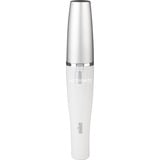 Braun 810 Épilateur Visage/Épilation et Brosse Nettoyante, Appareil à épiler Blanc/Argent