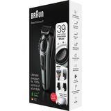 Braun BeardTrimmer BT7220 Noir, Gris, Tondeuse à barbe Argent foncé/Noir, Lavable, AC/Batterie, Noir, Gris