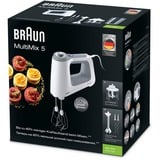 Braun MultiMix 5 HM 5137 Batteur à main 750 W Gris, Blanc, Mélangeur à main Blanc/gris, Batteur à main, Gris, Blanc, Batteur, Pétrisseur, Mélange, Boutons, Rotatif, 0,5 L, Acier inoxydable