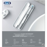 Braun Pulsonic Slim Luxe 4500 Adulte Brosse à dents à ultrasons Platine, Brosse a dents electrique Platine, Adulte, Brosse à dents à ultrasons, Soin quotidien, Sensible, Blanchiment, 62000 mouvements par minute, Platine, 2 min