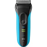 Braun Series 3 ProSkin 3045s Rasoir à grille Tondeuse Noir, Bleu Noir/Bleu, Rasoir à grille, 2 SensoFoil, 1 Middle Trimmer, Noir, Bleu, LED, Batterie, Hybrides nickel-métal (NiMH)