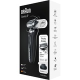 Braun Series 7 70-N1200s Rasoir à grille Tondeuse Noir Noir/Argent, Rasoir à grille, 360° Flex, Acier inoxydable, Boutons, Noir, LED