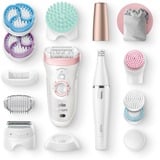Braun Silk-épil 9 81683682 épilateur 40 pince(s) Blanc, Rose, Appareil à épiler Blanc/Or rose, Blanc, Rose, 40 pince(s), Exfoliation, LED, Allemagne, 1 SensoFoil