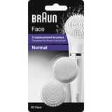 Braun Visage 80 – 2 brosses de rechange –Développées pour la brosse de nettoyage facial Visage, Accessoire Tête de brosse pour le visage, Braun, Face 810, Femmes, Blanc, 6 g