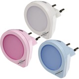 Brennenstuhl 1173180 veilleuse Veilleuse à brancher, lumière de nuit Veilleuse à brancher, Rose, Bleu, Blanc, 53 mm, 50 mm, 53 mm