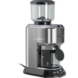 DeLonghi Dedica Argent, Moulin à café Argent/Noir, Moulin à café, 350 g, Fraise conique, Acier inoxydable, LCD, Argent