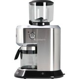 DeLonghi Dedica Argent, Moulin à café Argent/Noir, Moulin à café, 350 g, Fraise conique, Acier inoxydable, LCD, Argent