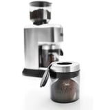 DeLonghi Dedica Argent, Moulin à café Argent/Noir, Moulin à café, 350 g, Fraise conique, Acier inoxydable, LCD, Argent