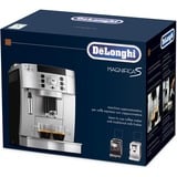 DeLonghi ECAM 22.110.SB machine à café Entièrement automatique Machine à expresso 1,8 L, Machine à café/Espresso Argent/Noir, Machine à expresso, 1,8 L, Café en grains, Café moulu, Broyeur intégré, 1450 W, Noir, Argent